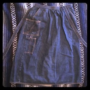 Vintage 70s Sasson denim wrap skirt